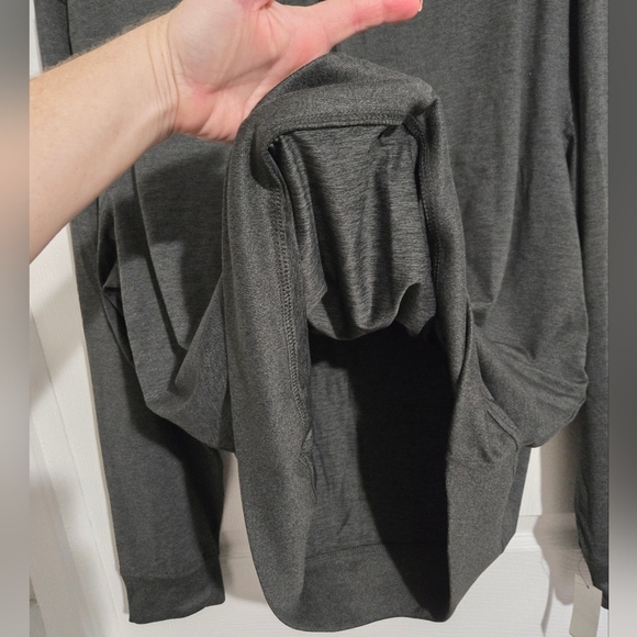 NWT Van Heusen Performance Athleisure Shirt Men's Size XL Dark Gray Zip-Up - Picture 7 of 12